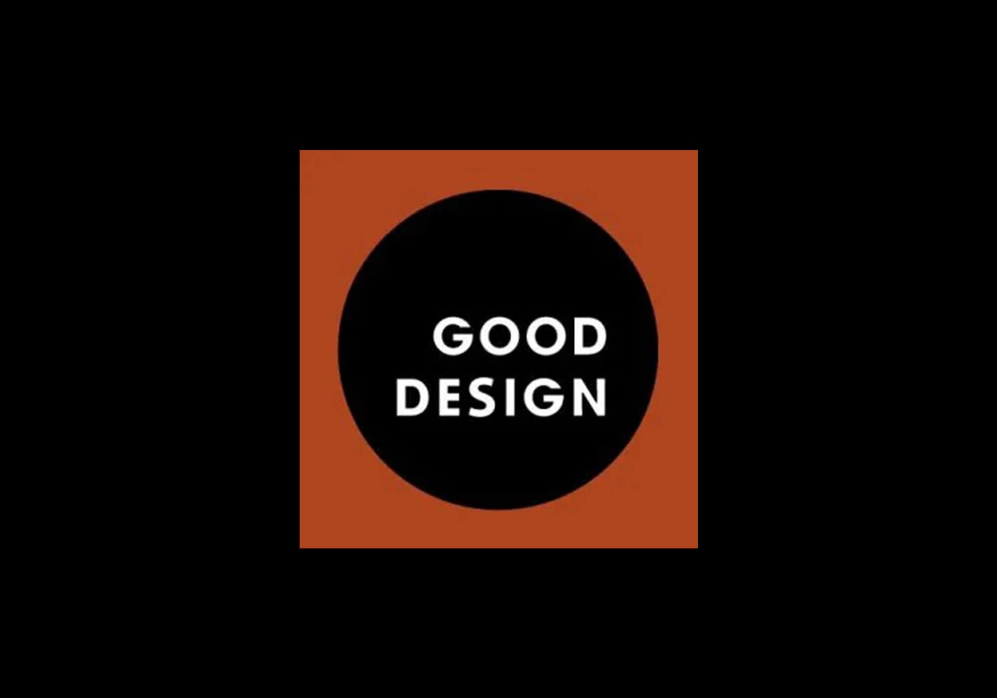 Good Design® Award logo, representing the prestigious recognition awarded to MOD LUXE for the SPLENDOUR Champagne Sabre, honoring contemporary design and innovation.